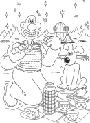 Wallace en Gromit Online Coloring